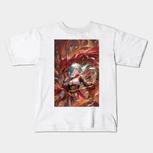 Orochi Splendor: Colorful and Exquisitely Detailed Snake-Dragon Kids T-Shirt